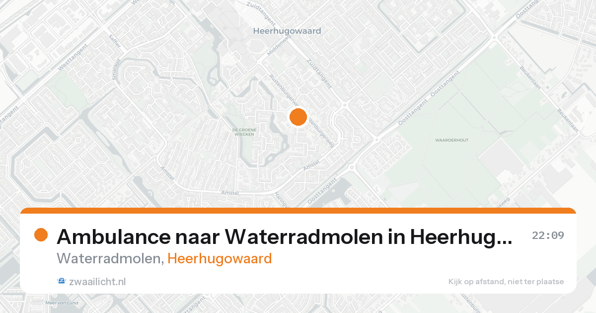 Ambulance naar Waterradmolen in Heerhugowaard — 2 jul 2026