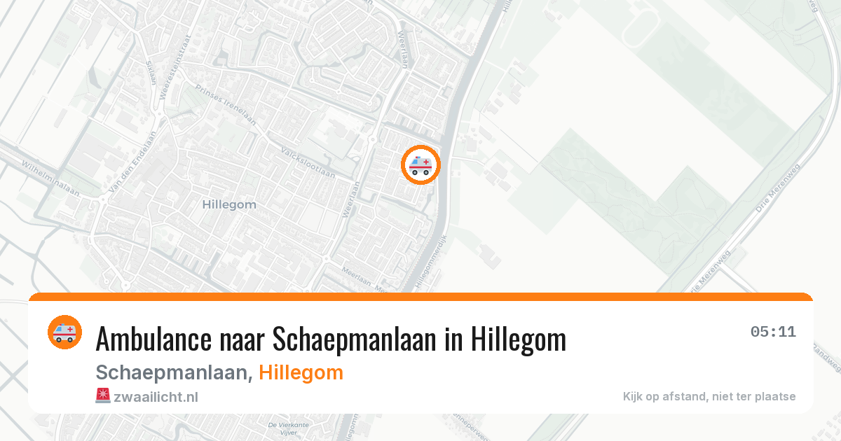Ambulance naar Schaepmanlaan in Hillegom — 23 apr 2026