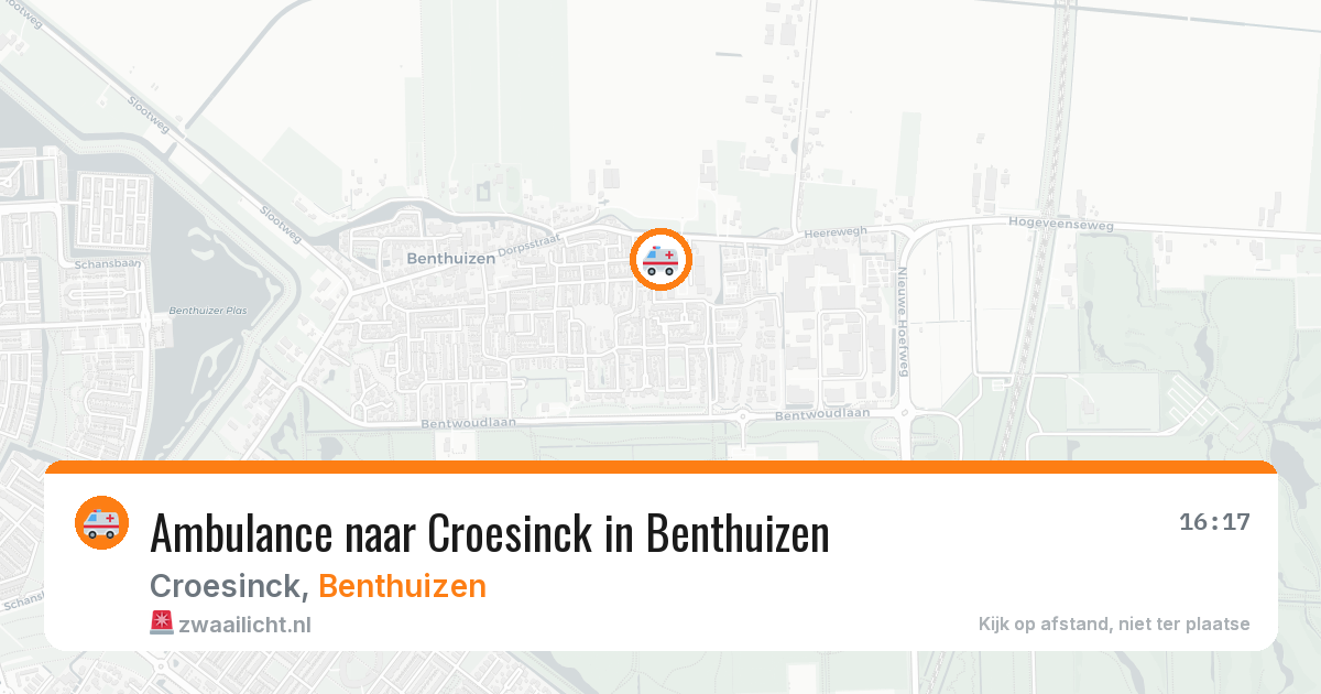 Ambulance naar Croesinck in Benthuizen — 12 aug 2026