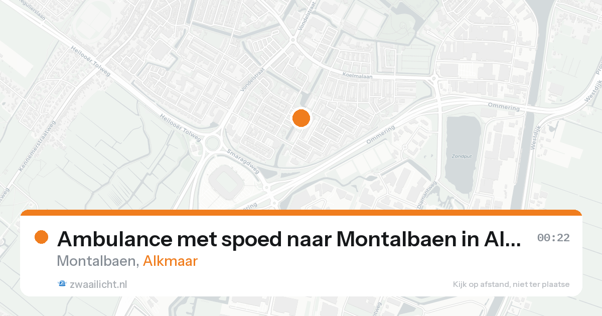 Ambulance met spoed naar Montalbaen in Alkmaar — 4 jun 2026