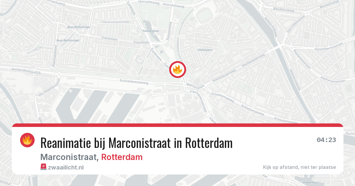 Reanimatie bij Marconistraat in Rotterdam — 15 apr 2026