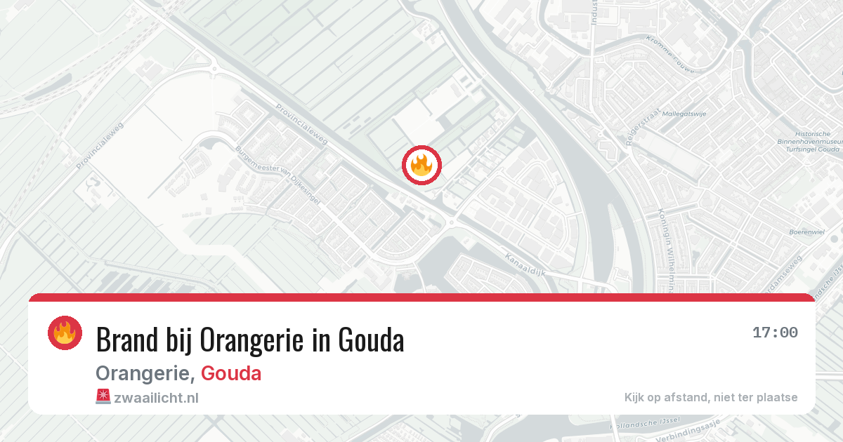 Brand bij Orangerie in Gouda — 2 aug 2026