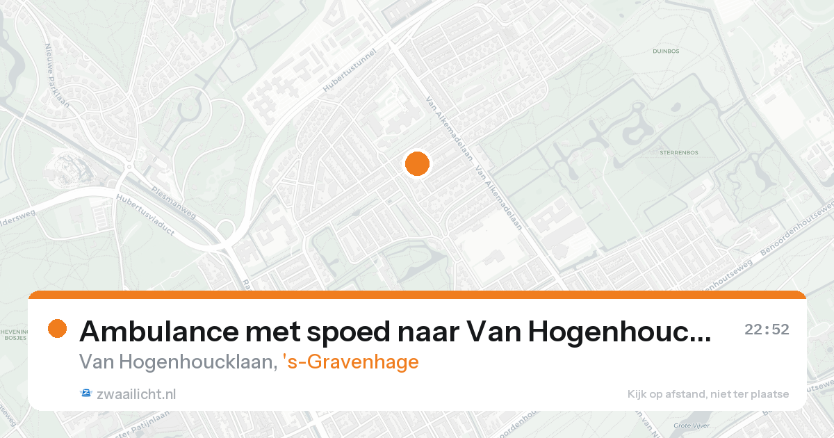 Ambulance met spoed naar Van Hogenhoucklaan in 's-Gravenhage — 30 jan 2026
