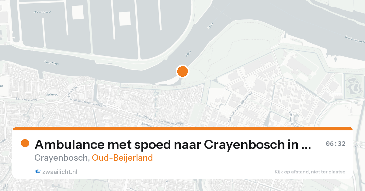 Ambulance met spoed naar Crayenbosch in Oud-Beijerland — 17 aug 2026