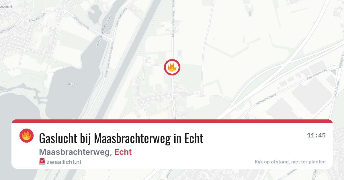 Gaslucht bij Maasbrachterweg in Echt — 10 jul 2026