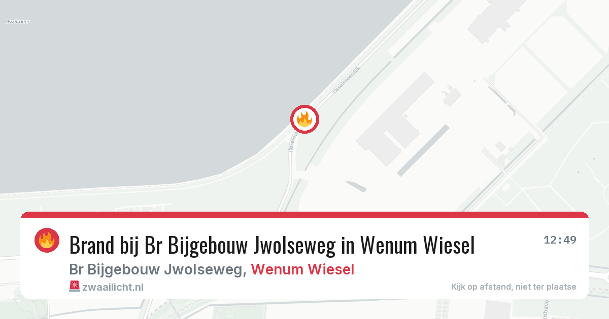 Brand bij Br Bijgebouw Jwolseweg in Wenum Wiesel — 23 jun 2026
