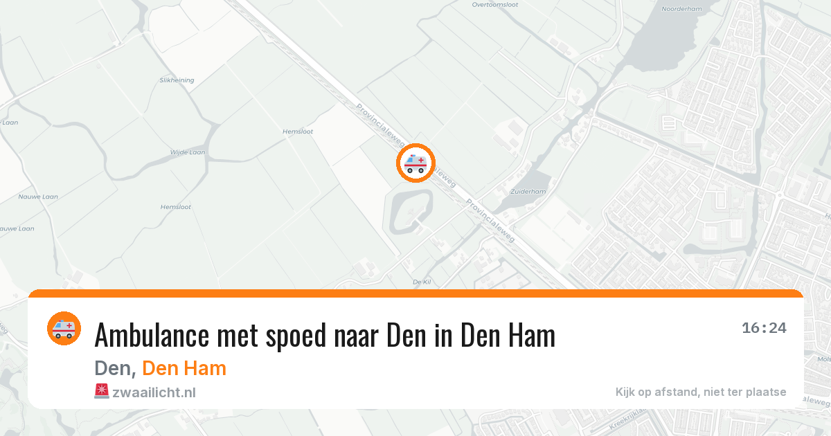 Ambulance met spoed naar Den in Den Ham — 23 mei 2026