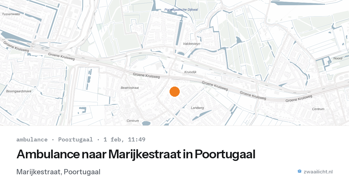 Ambulance naar Marijkestraat in Poortugaal — 1 feb 2026