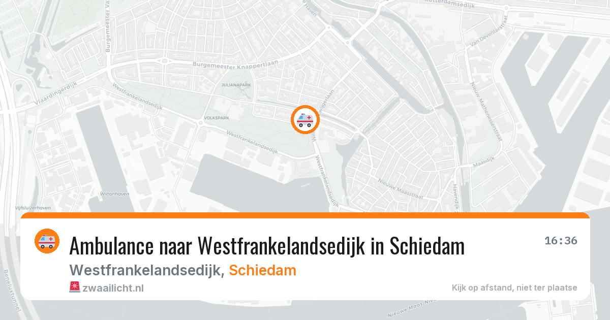 Ambulance naar Westfrankelandsedijk in Schiedam — 10 apr 2026