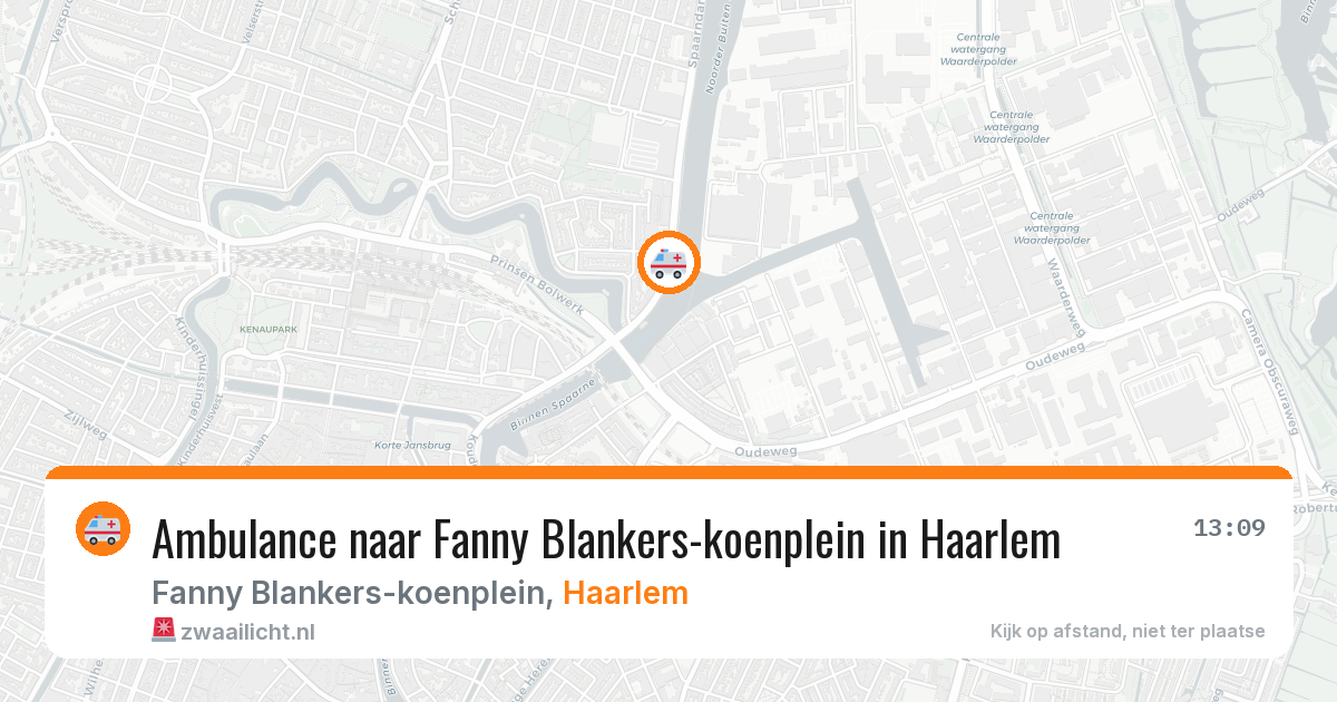 Ambulance naar Fanny Blankers-koenplein in Haarlem — 13 jun 2026