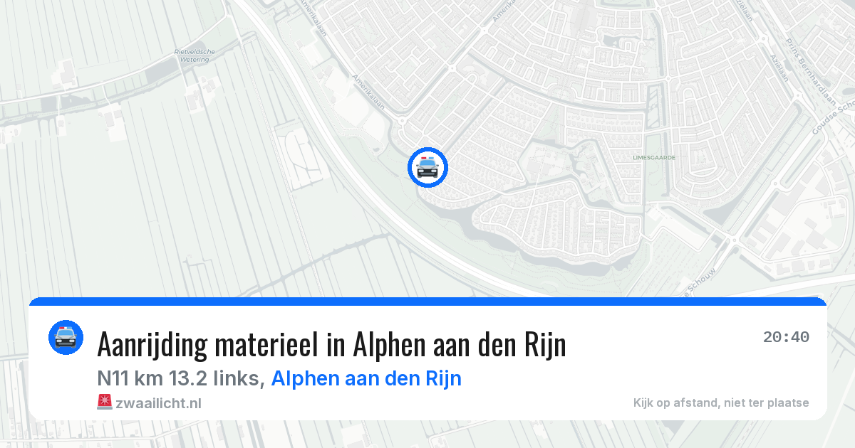 Aanrijding materieel in Alphen aan den Rijn — 27 mrt 2026