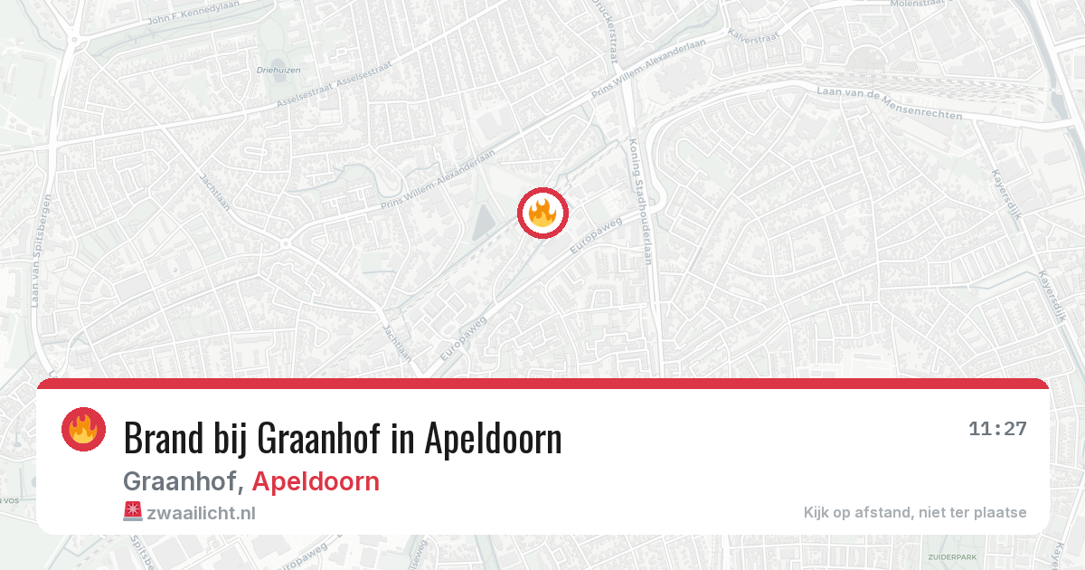 Brand bij Graanhof in Apeldoorn — 26 jun 2026