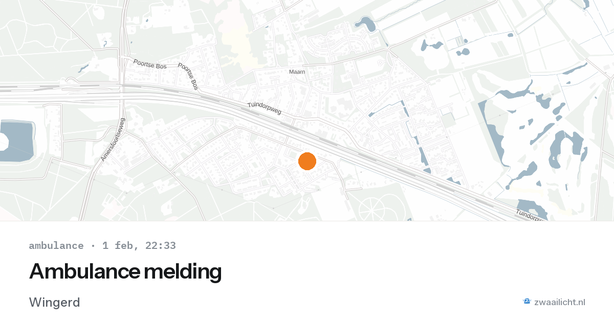 Ambulance melding — 1 feb 2026