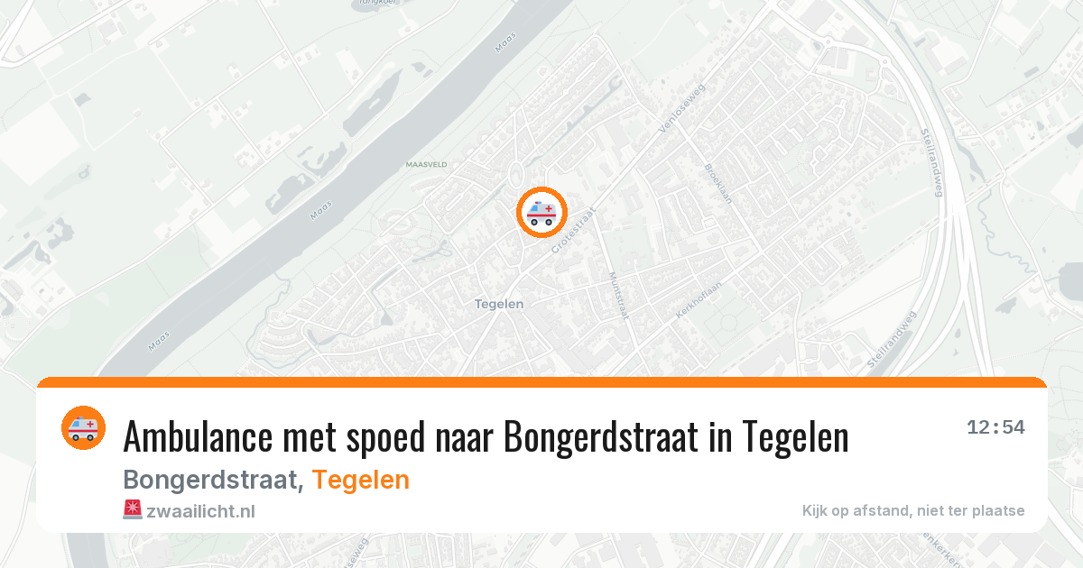 Ambulance met spoed naar Bongerdstraat in Tegelen — 3 aug 2026