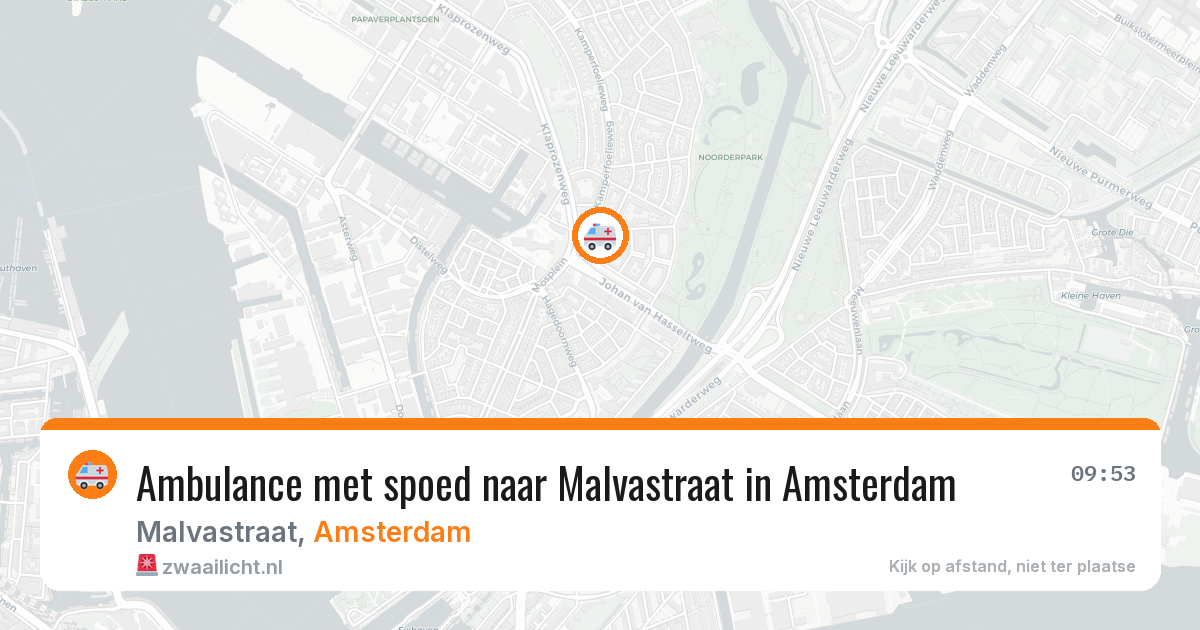 Ambulance met spoed naar Malvastraat in Amsterdam — 19 jun 2026