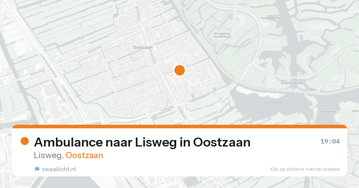 Ambulance naar Lisweg in Oostzaan — 26 mei 2026