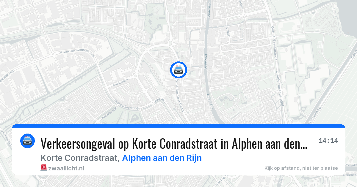 Verkeersongeval op Korte Conradstraat in Alphen aan den Rijn — 7 apr 2026