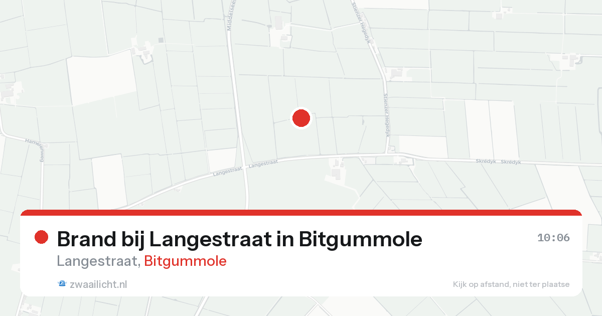 Brand bij Langestraat in Bitgummole — 24 feb 2026