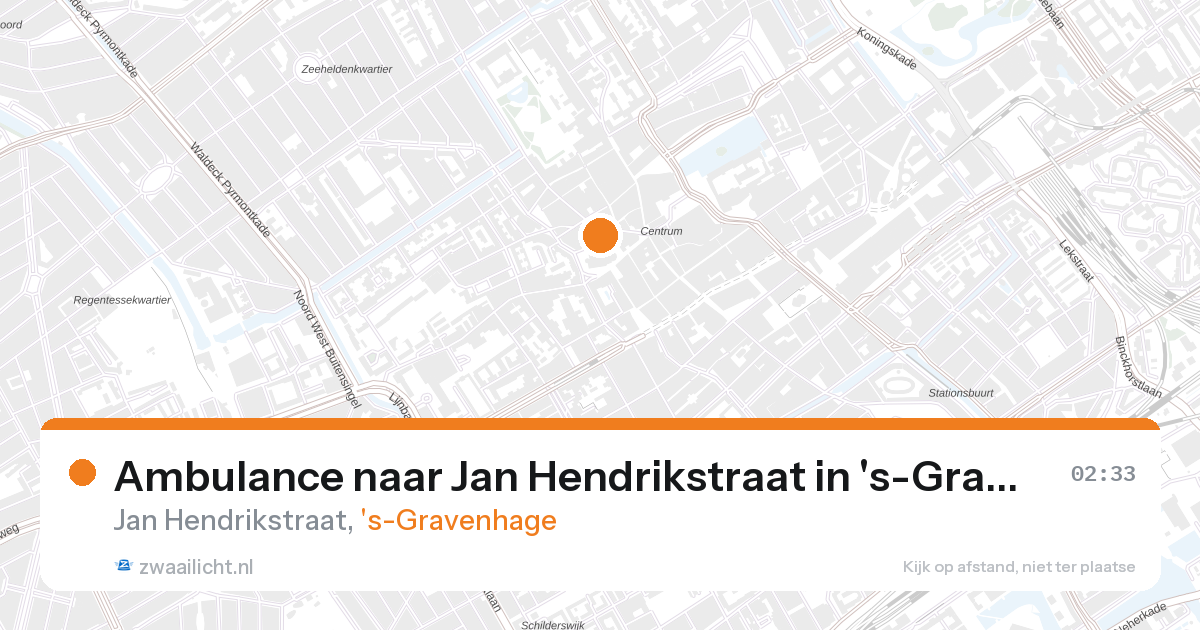 Ambulance naar Jan Hendrikstraat in 's-Gravenhage — 27 aug 2026