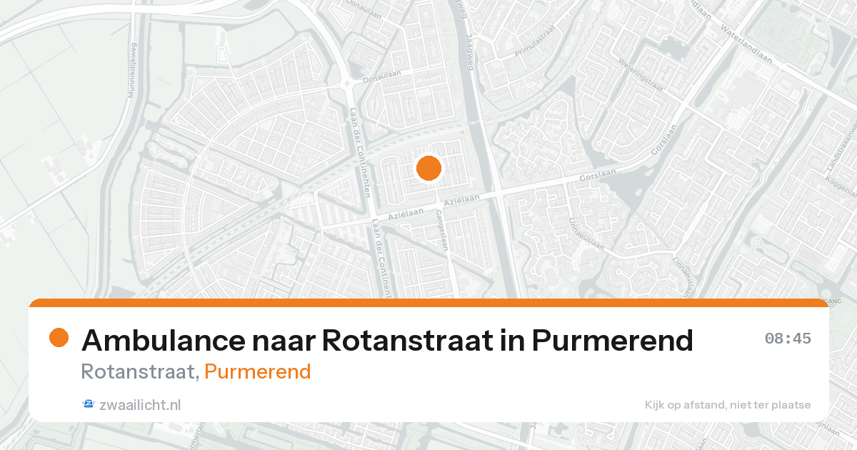 Ambulance naar Rotanstraat in Purmerend — 17 aug 2026