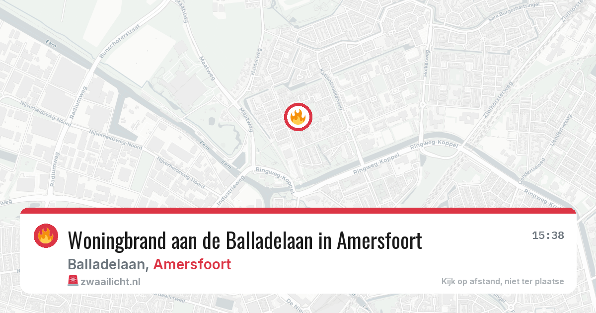 Woningbrand aan de Balladelaan in Amersfoort — 23 mei 2026