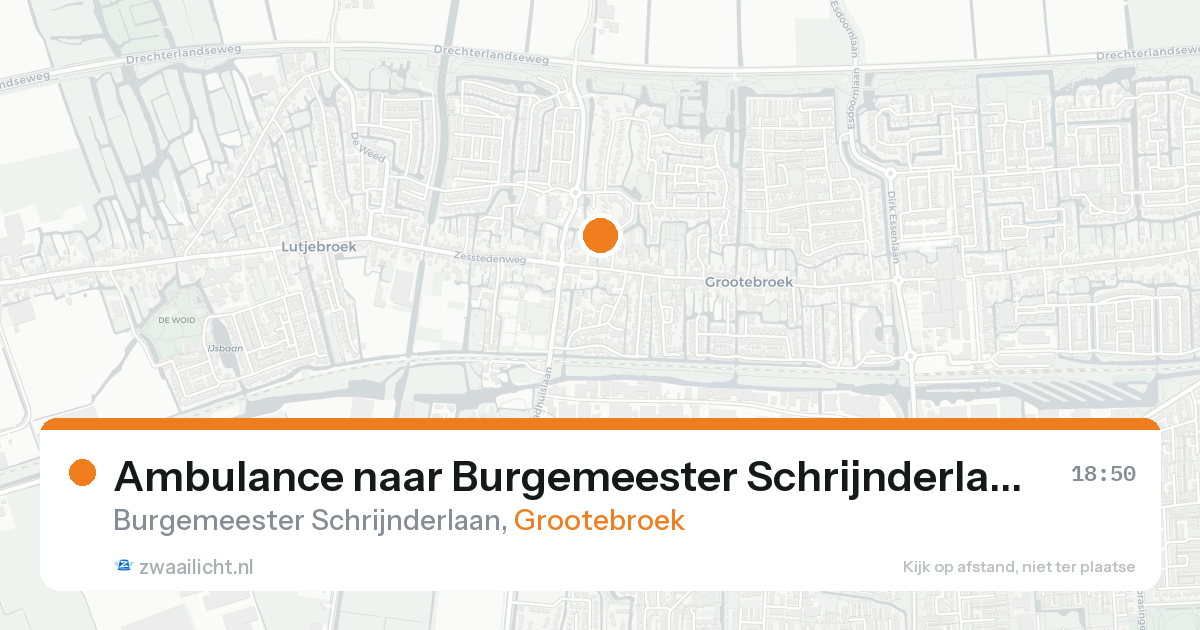 Ambulance naar Burgemeester Schrijnderlaan in Grootebroek — 24 aug 2026