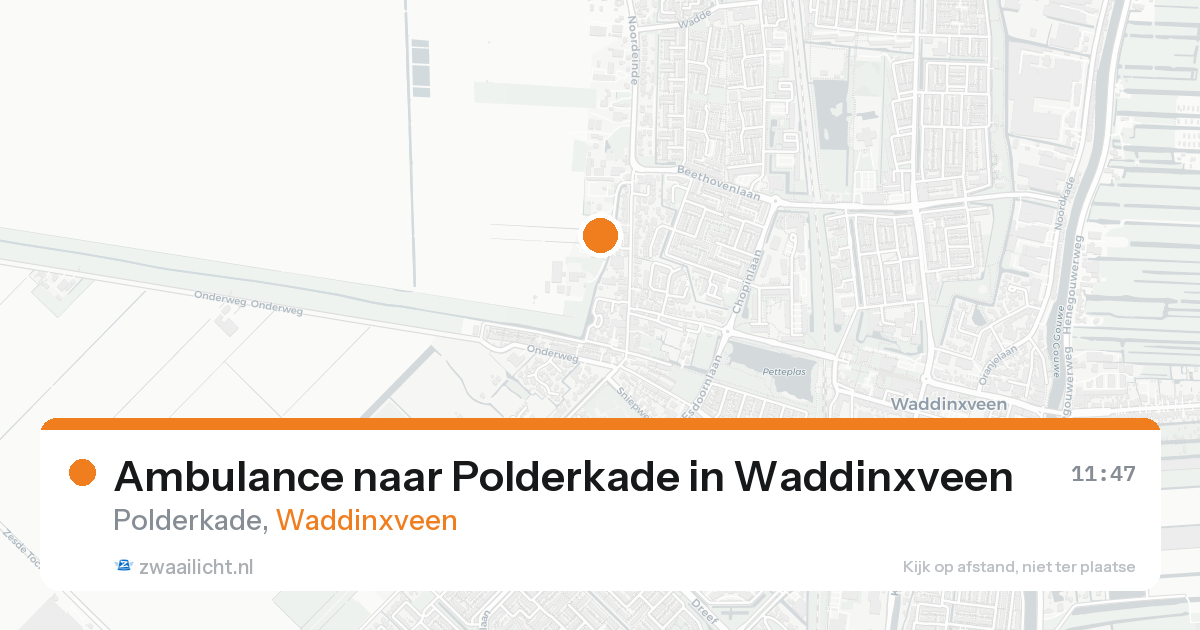 Ambulance naar Polderkade in Waddinxveen — 24 aug 2026