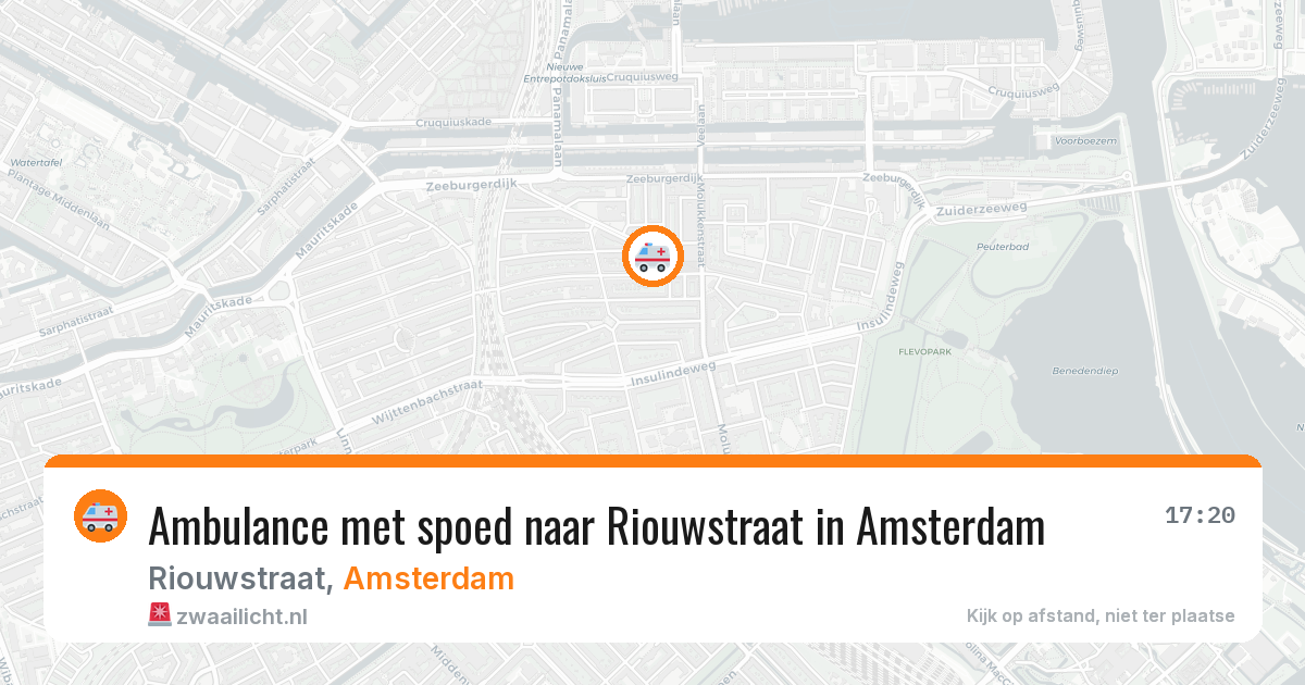 Ambulance met spoed naar Riouwstraat in Amsterdam — 6 mei 2026