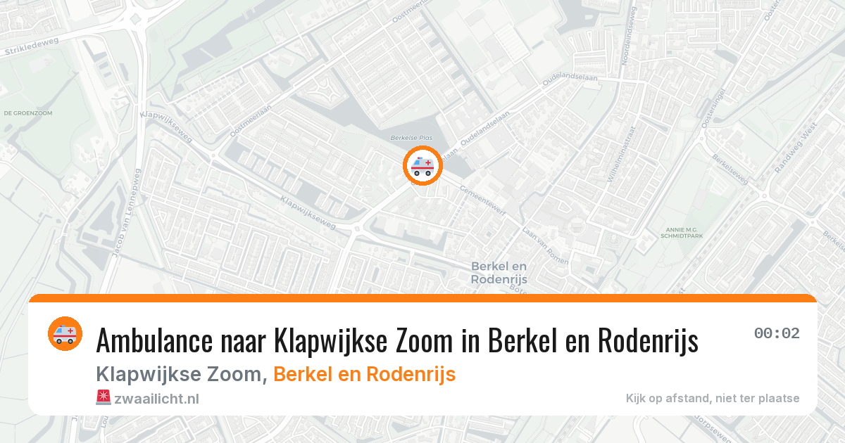 Ambulance naar Klapwijkse Zoom in Berkel en Rodenrijs — 26 mei 2026