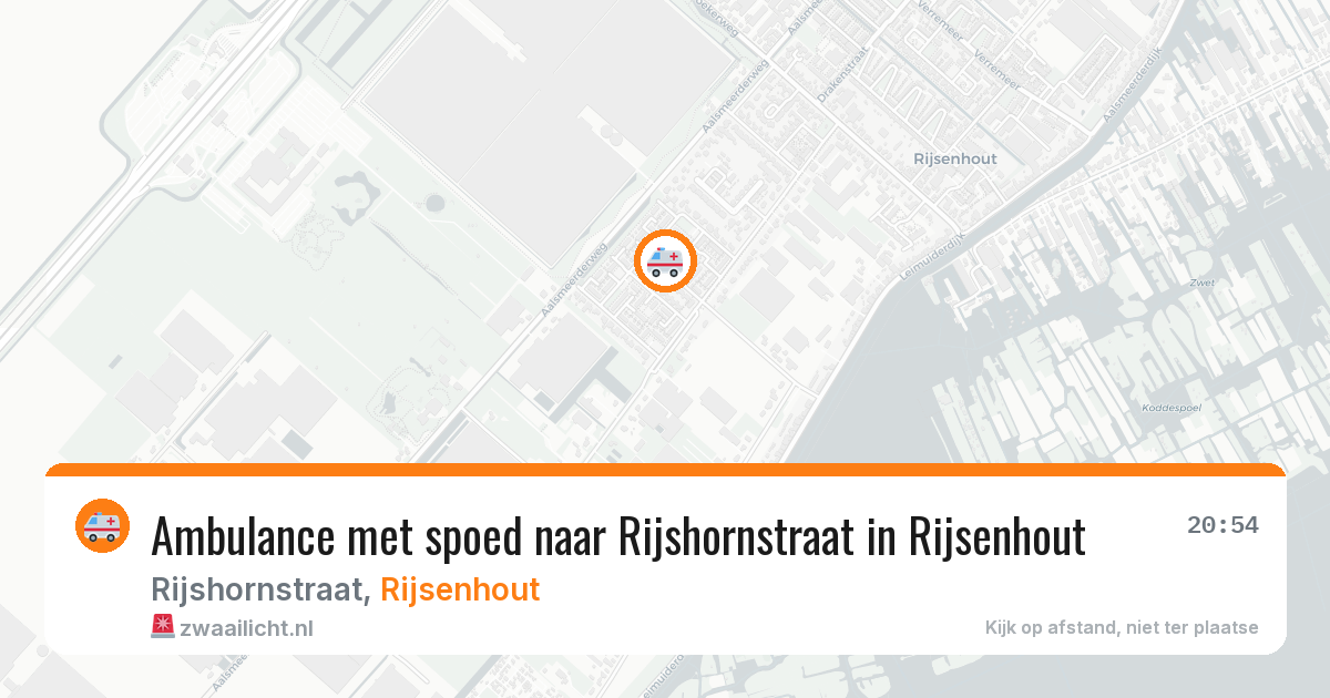 Ambulance met spoed naar Rijshornstraat in Rijsenhout — 13 aug 2026