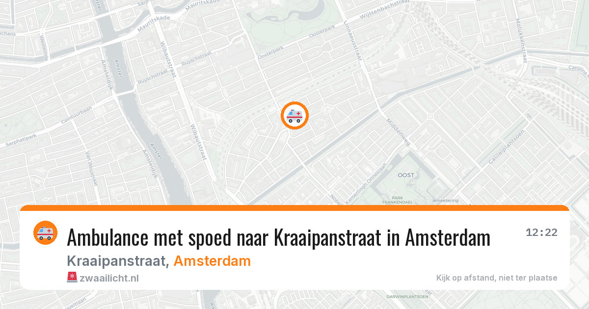 Ambulance met spoed naar Kraaipanstraat in Amsterdam — 25 apr 2026