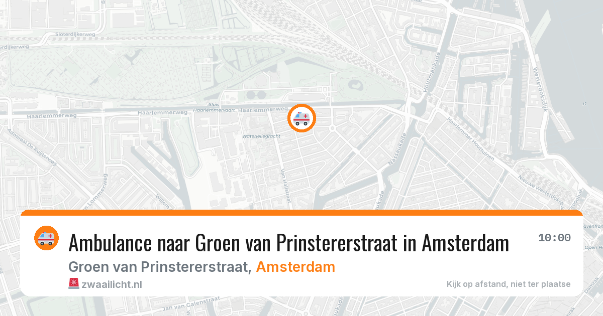 Ambulance naar Groen van Prinstererstraat in Amsterdam — 8 aug 2026