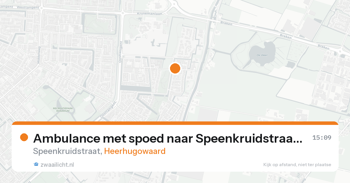 Ambulance met spoed naar Speenkruidstraat in Heerhugowaard — 21 aug 2026