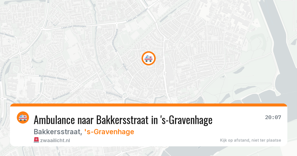 Ambulance naar Bakkersstraat in 's-Gravenhage — 3 apr 2026