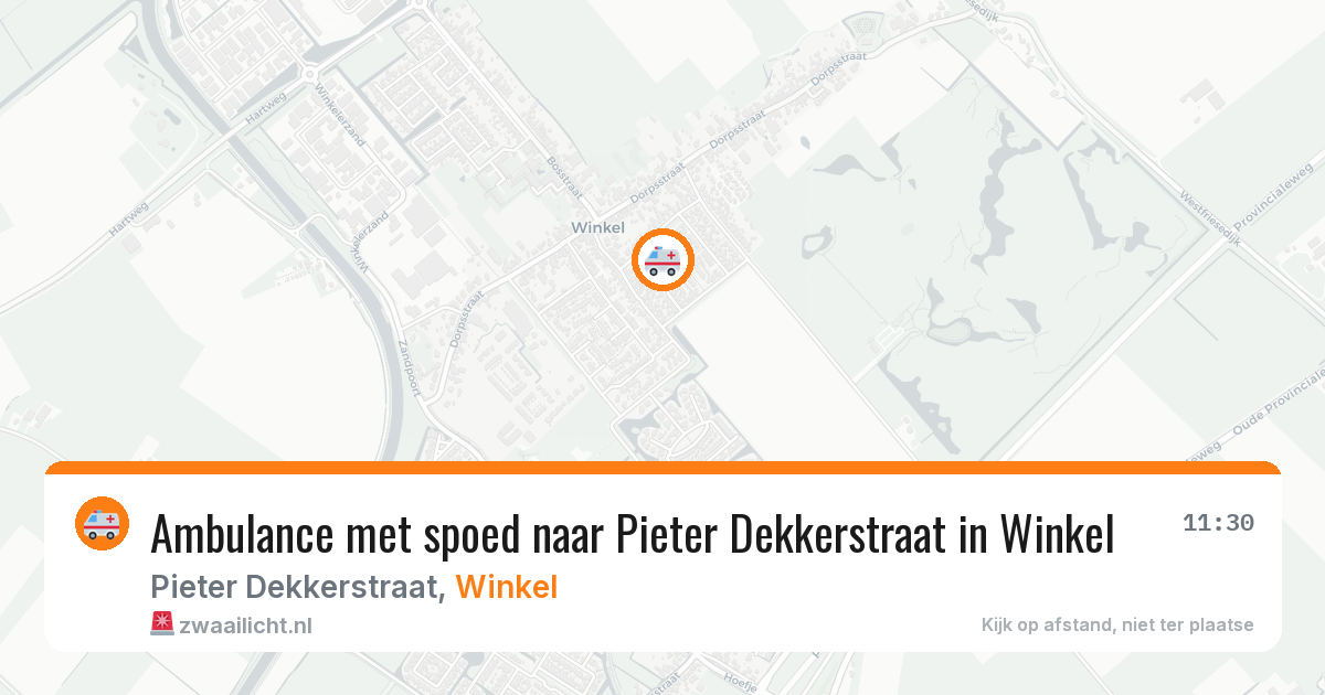 Ambulance met spoed naar Pieter Dekkerstraat in Winkel — 28 jan 2026