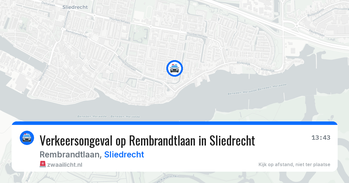 Verkeersongeval op Rembrandtlaan in Sliedrecht — 26 mei 2026