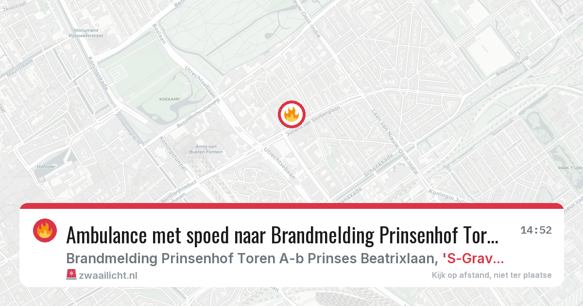 Ambulance met spoed naar Brandmelding Prinsenhof Toren A-b Prinses Beatrixlaan in 'S-Gravenhage — 2 feb 2026