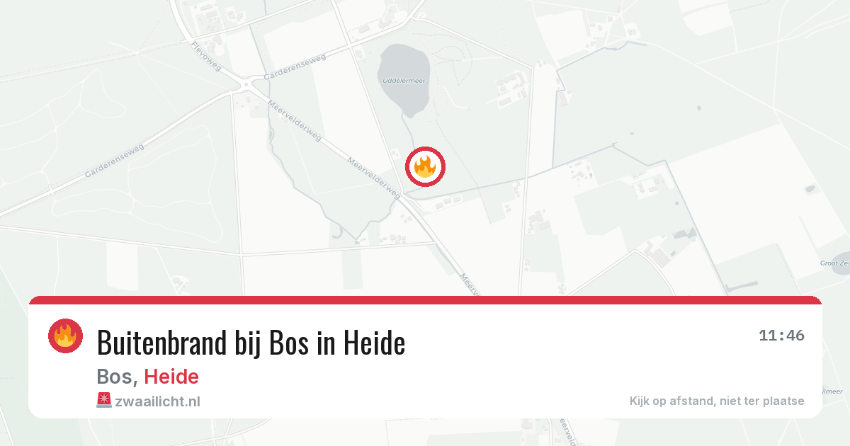 Buitenbrand bij Bos in Heide — 24 apr 2026