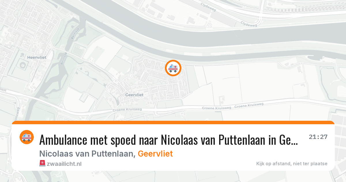 Ambulance met spoed naar Nicolaas van Puttenlaan in Geervliet — 9 jun 2026