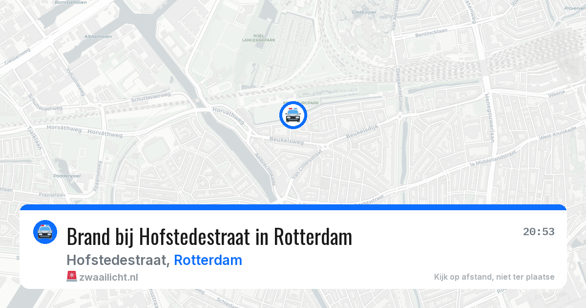 Brand bij Hofstedestraat in Rotterdam — 7 apr 2026