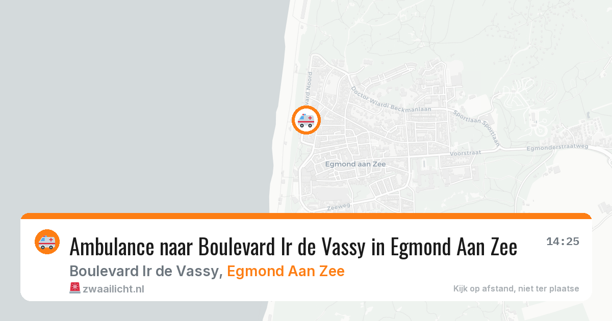 Ambulance naar Boulevard Ir de Vassy in Egmond Aan Zee — 3 jul 2026