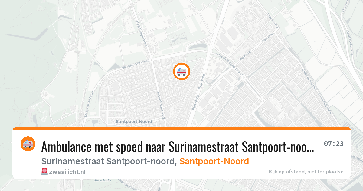 Ambulance met spoed naar Surinamestraat Santpoort-noord in Santpoort-Noord — 11 jul 2026