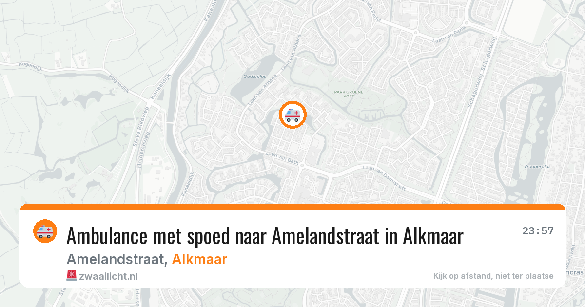 Ambulance met spoed naar Amelandstraat in Alkmaar — 10 apr 2026