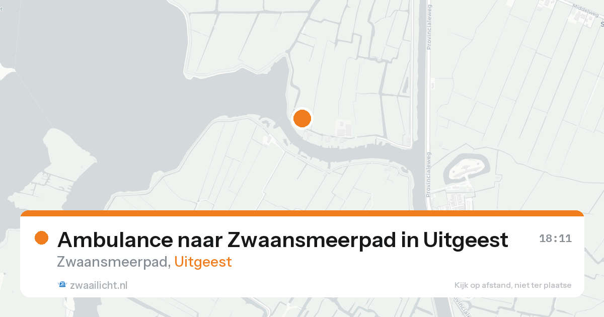 Ambulance naar Zwaansmeerpad in Uitgeest — 18 aug 2026