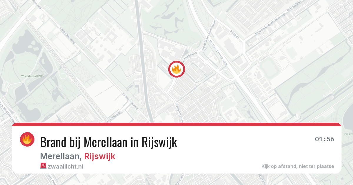 Brand bij Merellaan in Rijswijk — 25 apr 2026