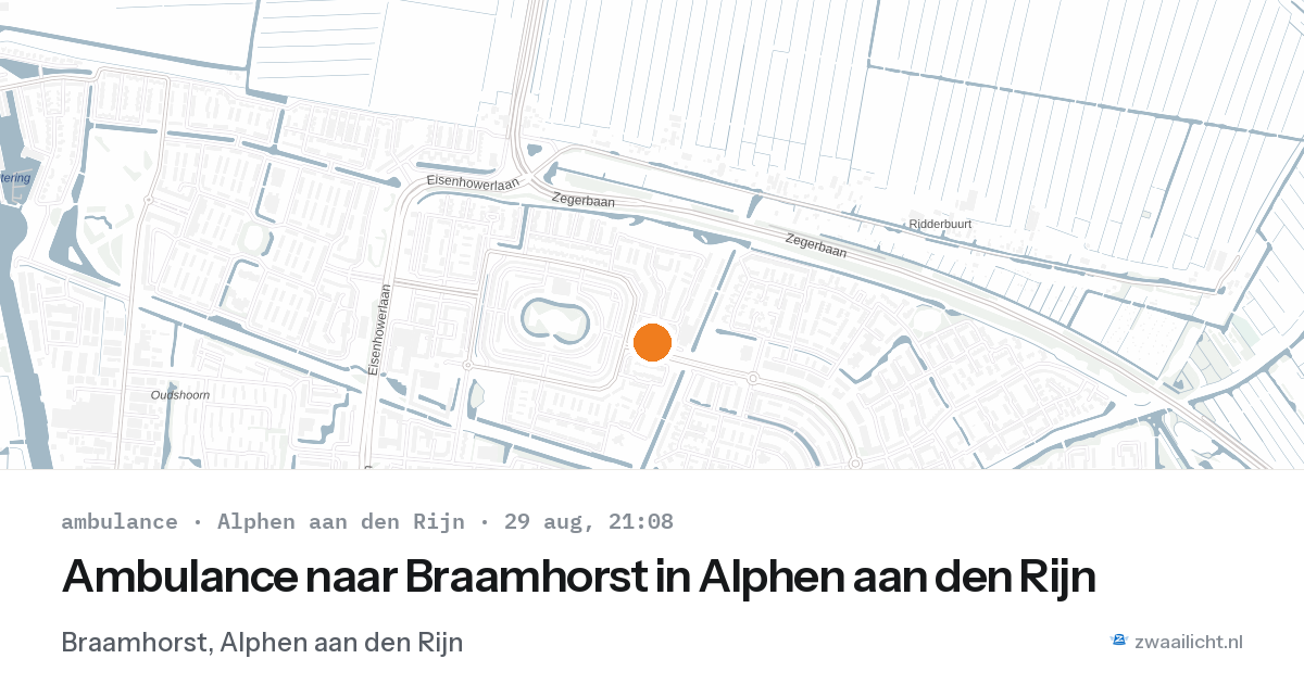 Ambulance naar Braamhorst in Alphen aan den Rijn — 29 aug 2026