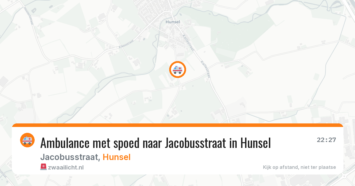 Ambulance met spoed naar Jacobusstraat in Hunsel — 16 jul 2026
