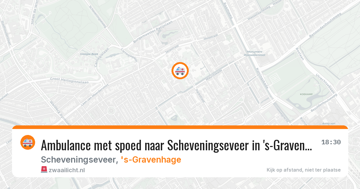 Ambulance met spoed naar Scheveningseveer in 's-Gravenhage — 10 apr 2026