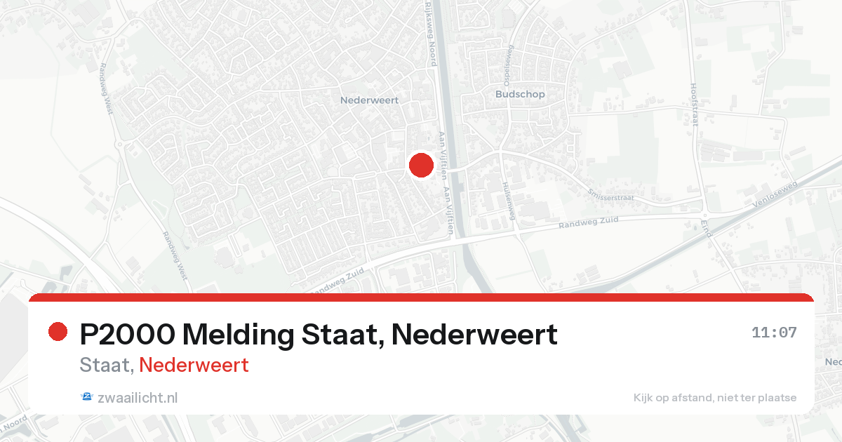 P2000 Melding Staat, Nederweert — 13 aug 2026