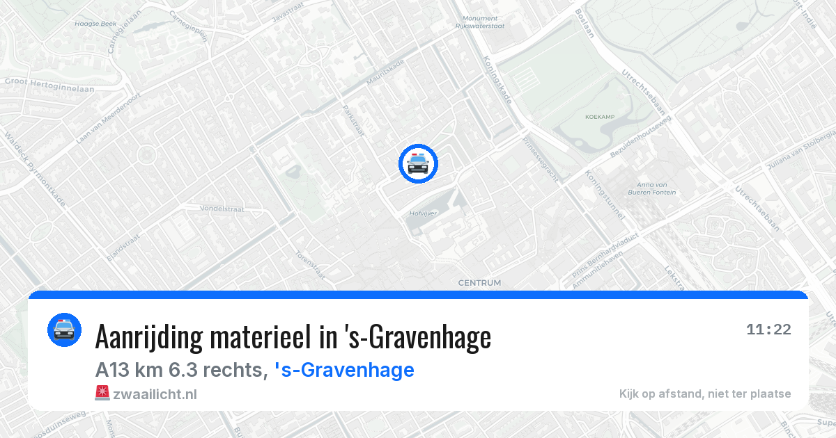 Aanrijding materieel in 's-Gravenhage — 10 jun 2026